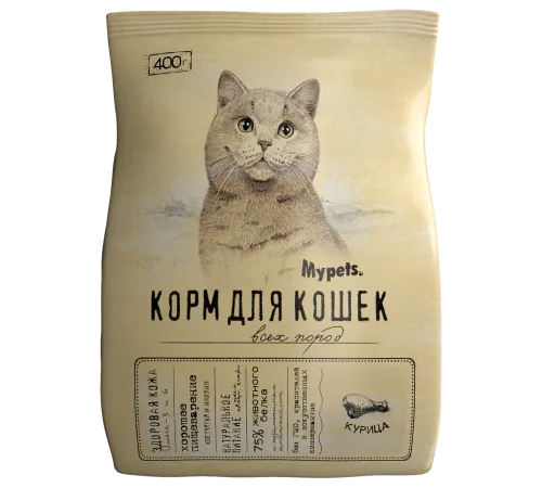 Mypets для кошек всех пород (Курица), 400 г