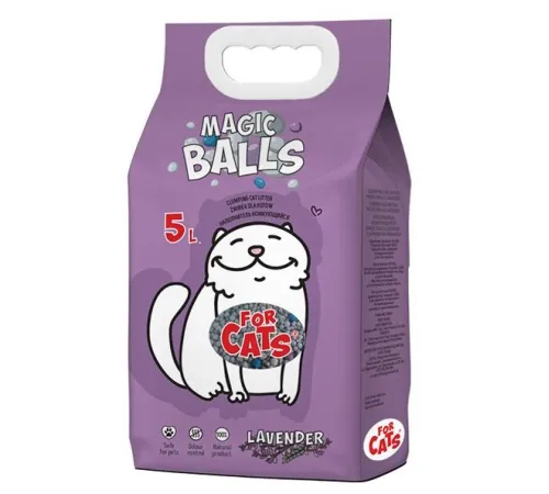 FOR CATS Наполнитель Magic Balls (лаванда), 5 л (УЦЕНКА)