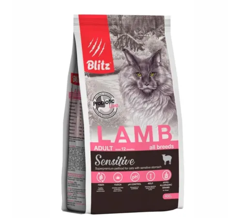 BLITZ Sensitive Adult Cat (Ягненок) 400 г