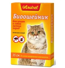 Биоошейник Amstrel от блох и клещей, 35 см оранжевый