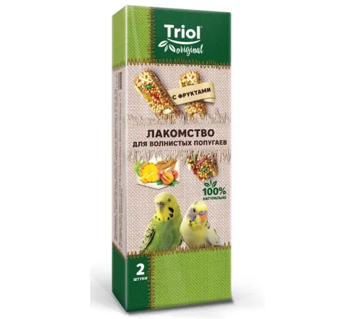 Triol Original Лакомство для попугаев с фруктами 2 х 55 г