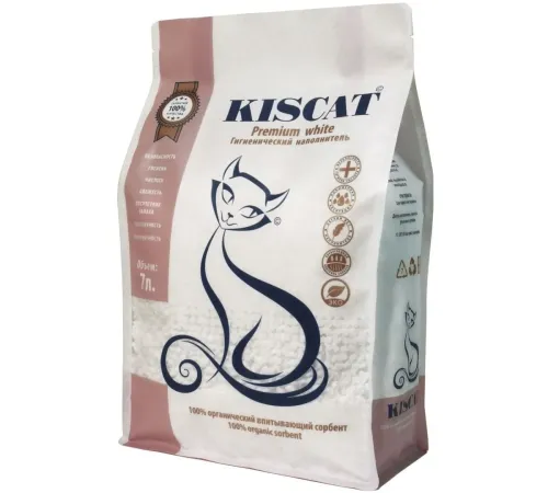 Kiscat Наполнитель Premium White, 3,5 л
