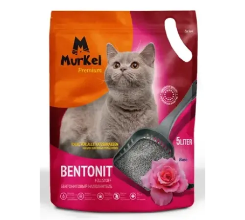 Murkel Наполнитель бентонитовый (Роза), 5 л/4 кг