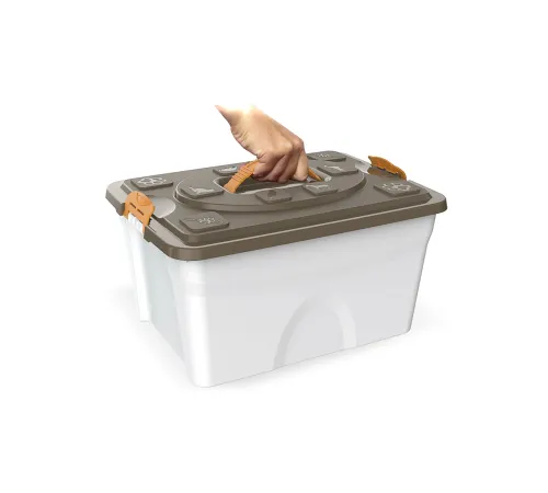 Bama pet Контейнер Sim Pet, бежевый, 18 л