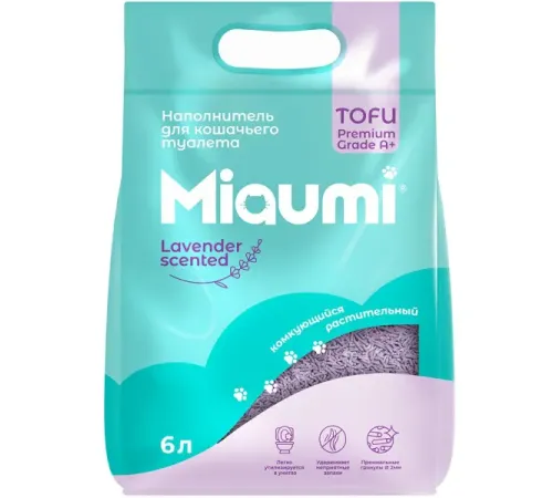 Miaumi Наполнитель TOFU Lavender, 6 л