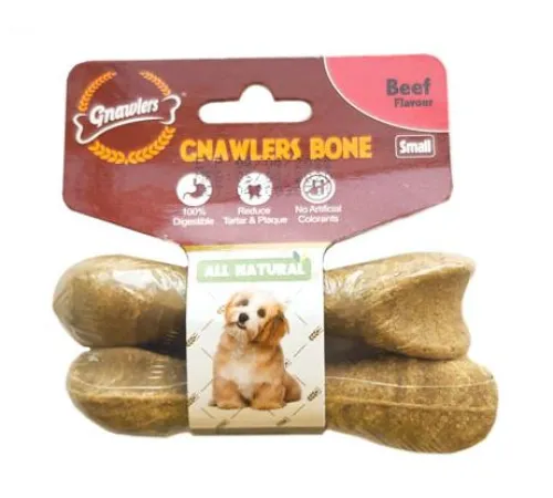 Gnawlers Bone Beef Лакомство для собак с говядиной, 8 см (36 г)
