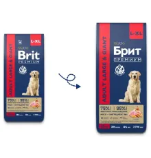 Брит Премиум Dog Adult Large and Giant (Курица), 3 кг