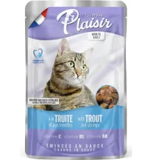 Plaisir Кусочки в соусе для кошек (Форель и креветка), 100 г