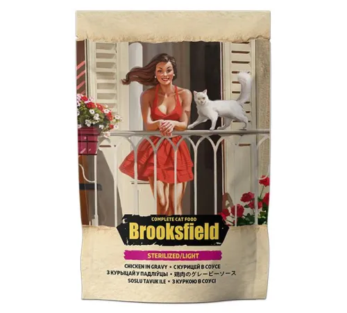 Brooksfield Sterilized/Light Cat (Курица в соусе), 85 г