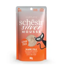 Schesir Silver Mousse (Курица, лосось и тыква), 80 г