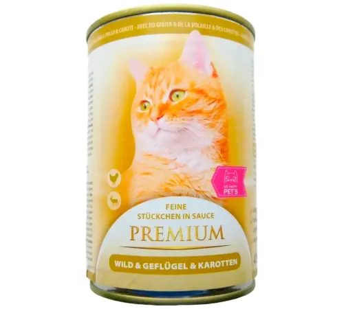 My Happy Pets Premium Консервы для кошек (Дичь, птица, морковь), 415 г