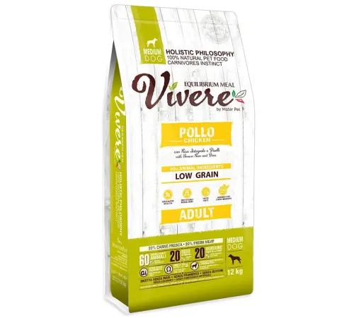 Vivere Dog Adult Medium (Курица), 3 кг