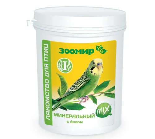Зоомир Минеральный MIX для птиц с йодом, 600 мл