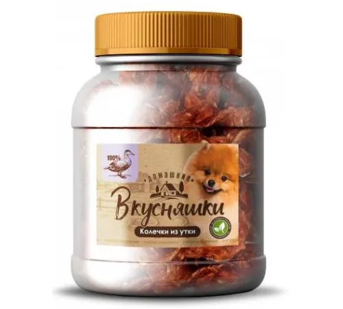Домашние вкусняшки Лакомство Колечки из утки, 500 г