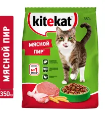 Kitekat для взрослых кошек (Мясной пир), 350 г