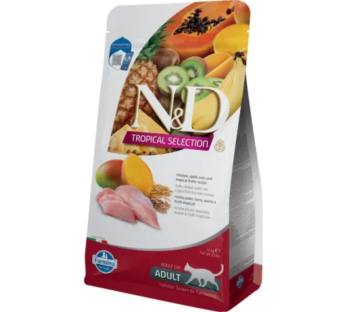 Farmina N&D LG Tropical Selection Adult Cat (Курица, тропические фрукты), 1,5 кг