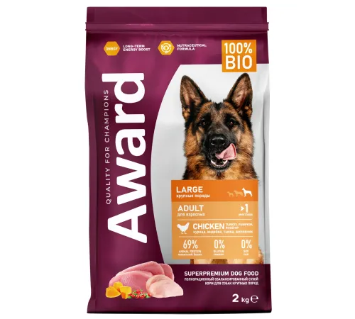 Award Adult Large Dog (Курица, индейка), 2 кг
