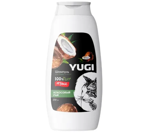 YUGI Шампунь для кошек Кокосовый рай, 250 мл