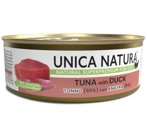 Unica Natura Консерва для кошек (Тунец, утка), 70 г
