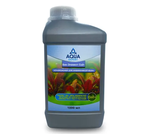 Aqua Expert Био Элемент СО2+ Кондиционер для аквариумной воды, 1000 мл