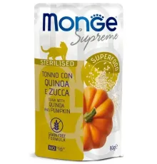 Monge Supreme Sterilized Cat Пауч из тунца с киноа и тыквой, 80 г