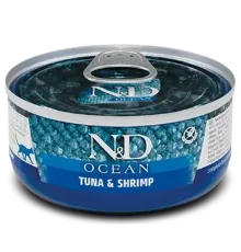 Консервы Farmina N&D Ocean Cat (Тунец, креветки), 70 г