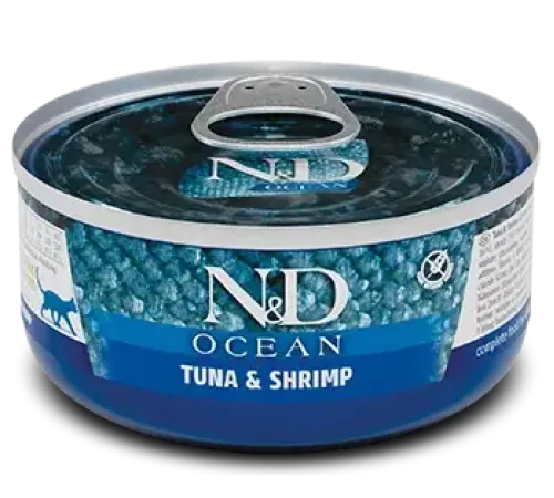 Консервы Farmina N&D Ocean Cat (Тунец, креветки), 70 г