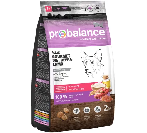 ProBalance Dog Gourmet Diet Beef & Lamb, 2 кг