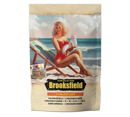 Brooksfield Sterilized/Light Cat (Лосось в желе), 85 г