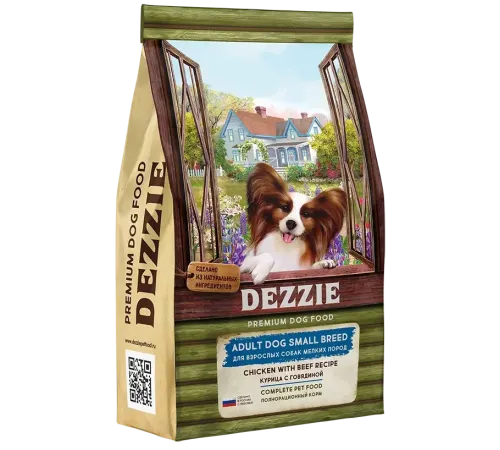 Dezzie Adult Small Breed (Курица, говядина), 15 кг