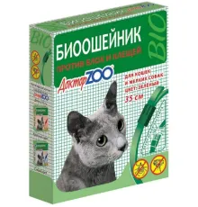 БИОошейник Доктор ZOO от блох и клещей, 35 см зеленый