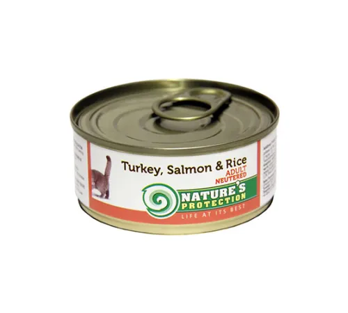 Nature's Protection Cat Neutered Turkey, Salmon & Rice (Индейка, лосось, рис) 100 гр