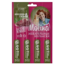 Molina Жевательные колбаски для кошек Оленина и гусь, 20 г