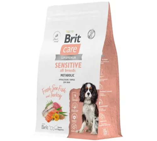 Брит Кеа Dog Adult Sensitive Metabolic (Рыба, Индейка), 3 кг