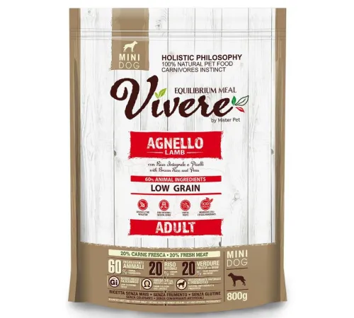 Vivere Dog Adult Mini (Ягненок), 3 кг