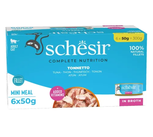 Schesir C&B Adult Cat Box (Тунец в бульоне), 50 г х 6 шт