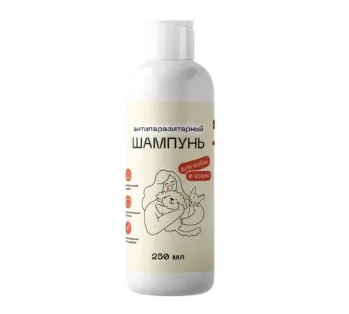 Muzzle Антипаразитарный шампунь для собак и кошек, 250 мл