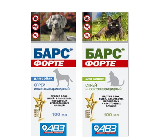 Агроветзащита Барс ФОРТЕ спрей 100 мл / для кошек