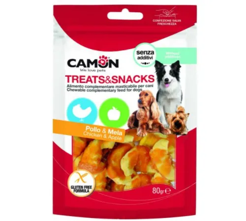 CAMON Снэки курица с яблоком, 80 г