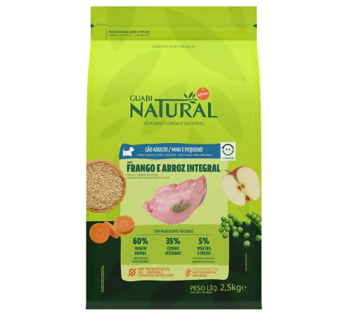 Guabi Natural Dog Adult Mini (Цыпленок, рис), 2,5 кг