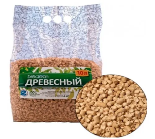 Bioclean Древесный наполнитель, 10 л (4 кг)