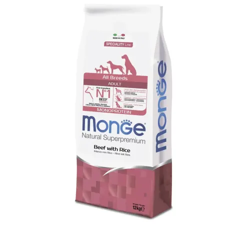 Monge Dog Speciality Adult All Breeds (Говядина, рис), 12 кг