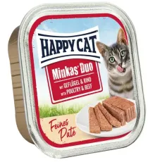 Happy Cat Minkas Duo Паштет (Птица и говядина), 100 г