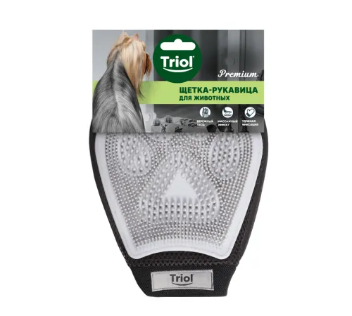 Triol Щетка-рукавица Премиум, 18 х 22,5 см
