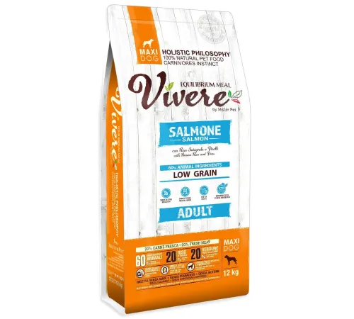 Vivere Dog Adult Maxi (Лосось), 12 кг