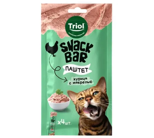 Triol Snack Bar Паштет из курицы с макрелью, 40 г