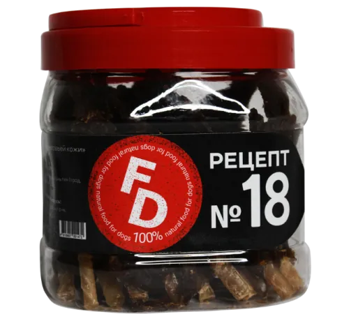 For Dogs Рецепт №18 - Филе страуса на палочке из воловьей кожи, 500 г