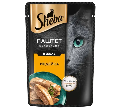Sheba Паштет с индейкой в желе, 75 г