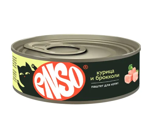 ENSO Консервы для котят (Курица, брокколи), 100 г
