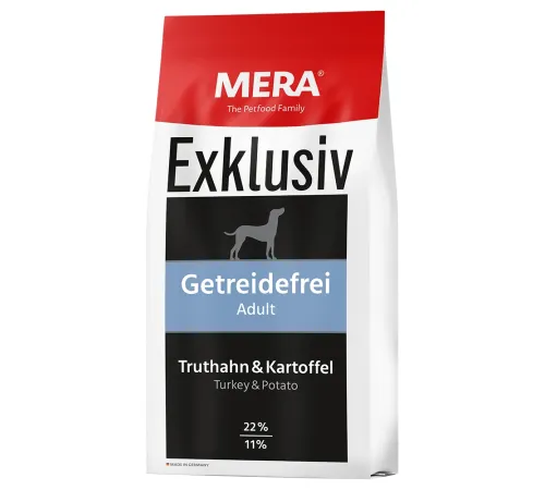 Mera Exklusiv Adult Dog (Индейка, картофель), 15 кг